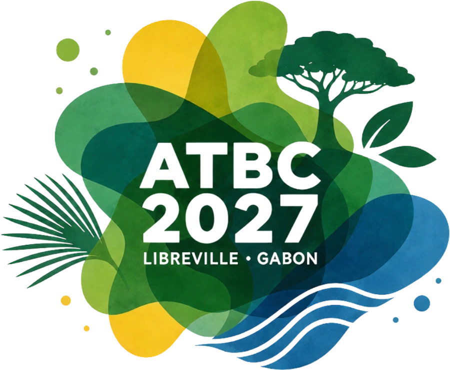 ATBC2027 emblem — Gabon's forest, palm and rivers